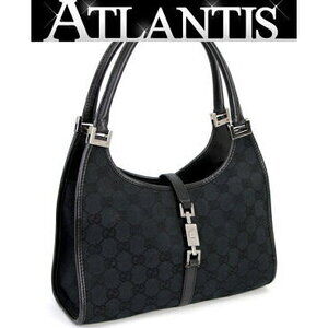 Gucci Jackie handbag GG canvas leather black